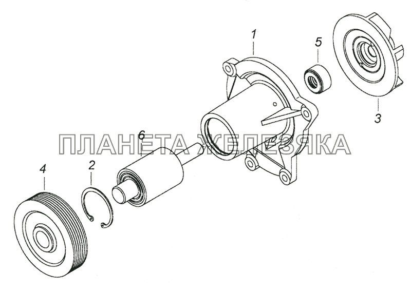 740.63-1307010 Насос водяной КамАЗ-6520 (Euro-2, 3)